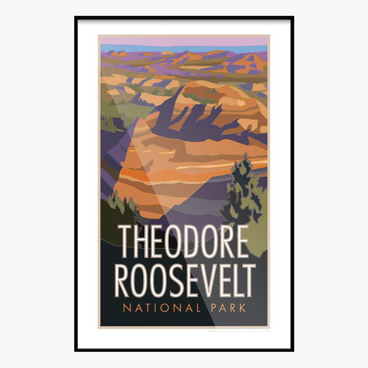 Theodore Roosevelt National Park Painted Canyon Travel Poster