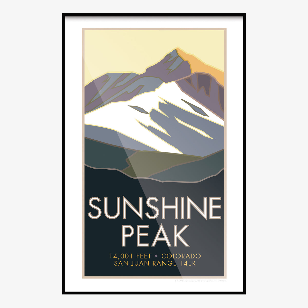 Sunshine Peak Colorado 14er Travel Poster