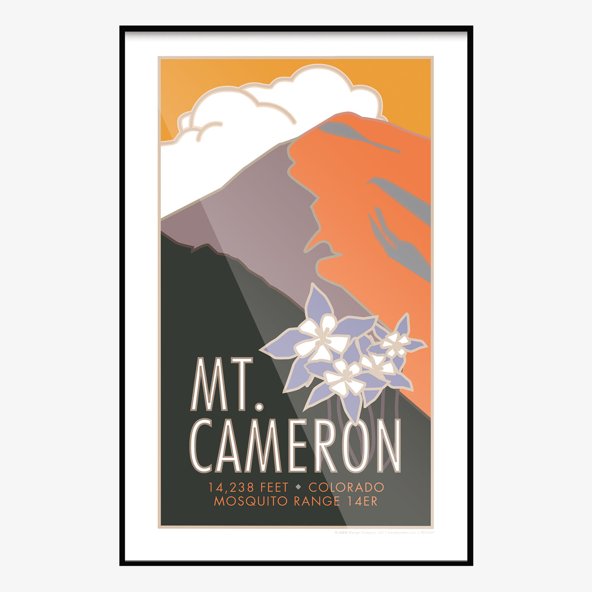 Mt. Cameron Colorado 14er Travel Poster