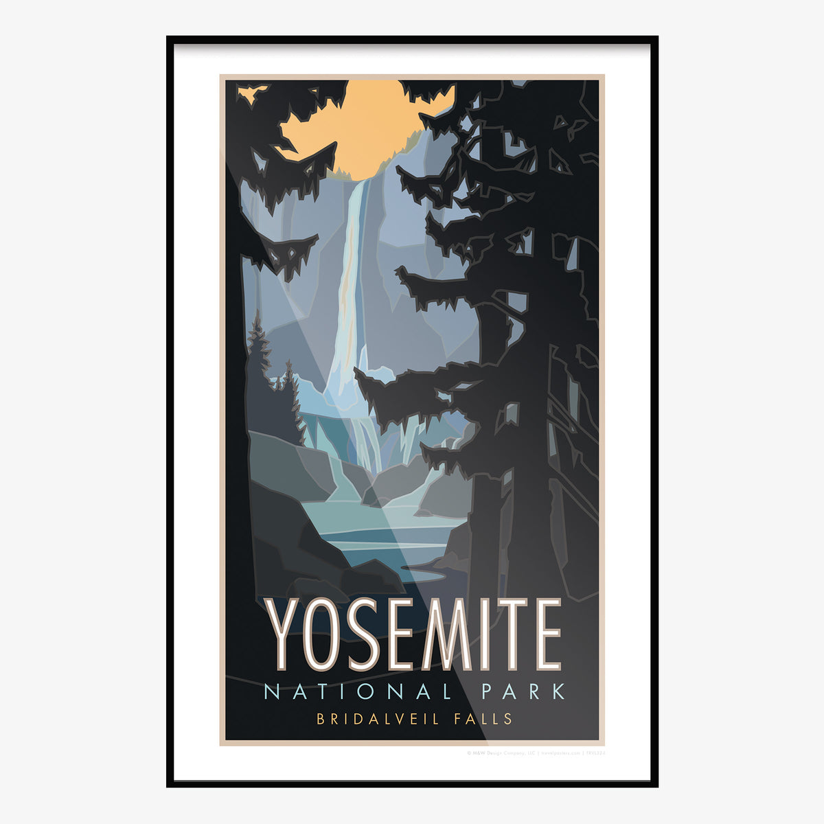 Yosemite National Park Bridalveil Falls Travel Poster