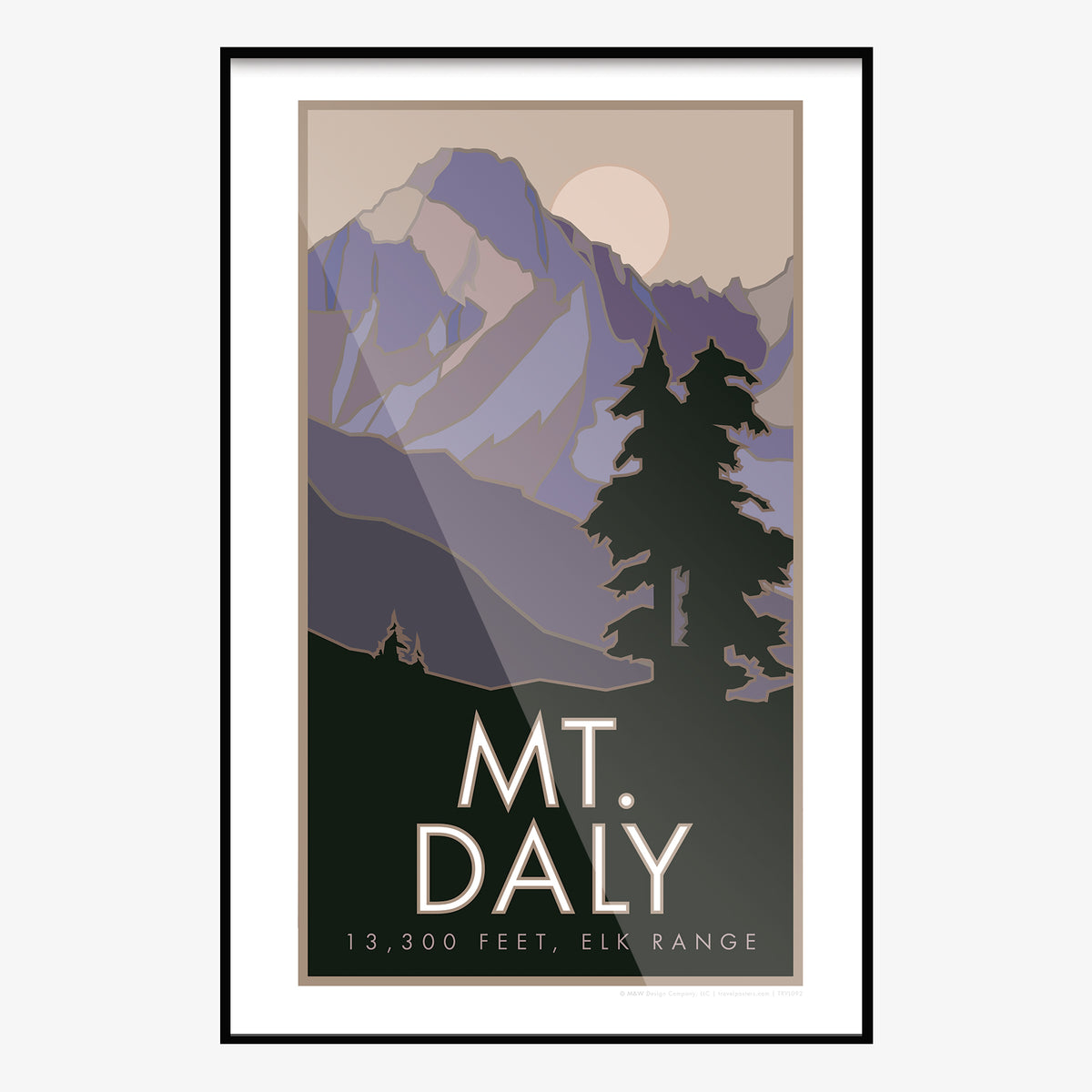 Mt. Daly Colorado Travel Poster