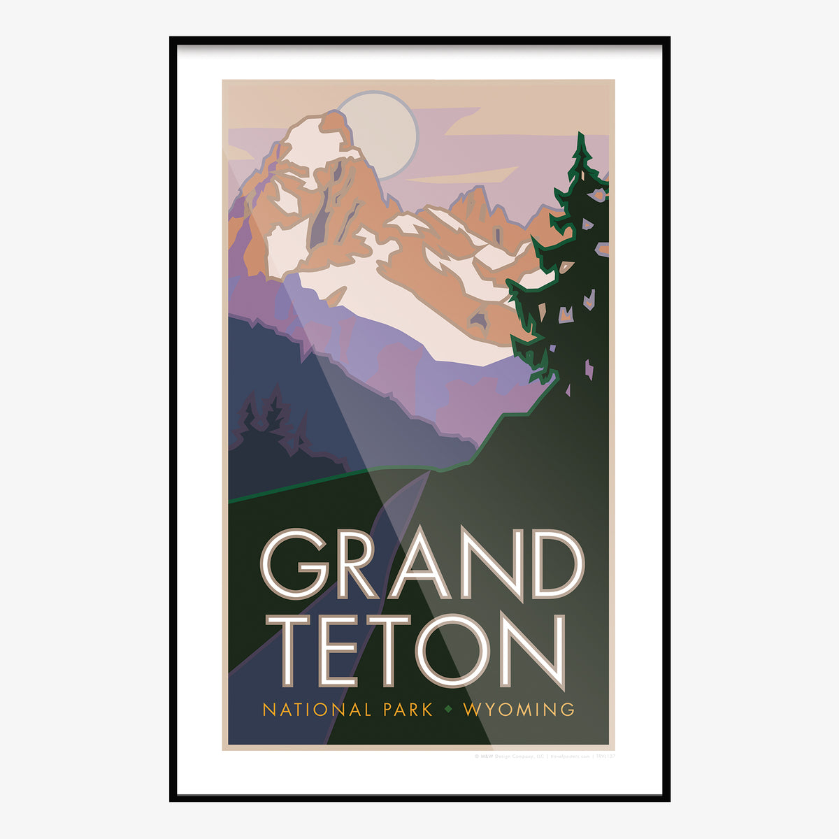 Grand Teton National Park Wyoming Travel Poster