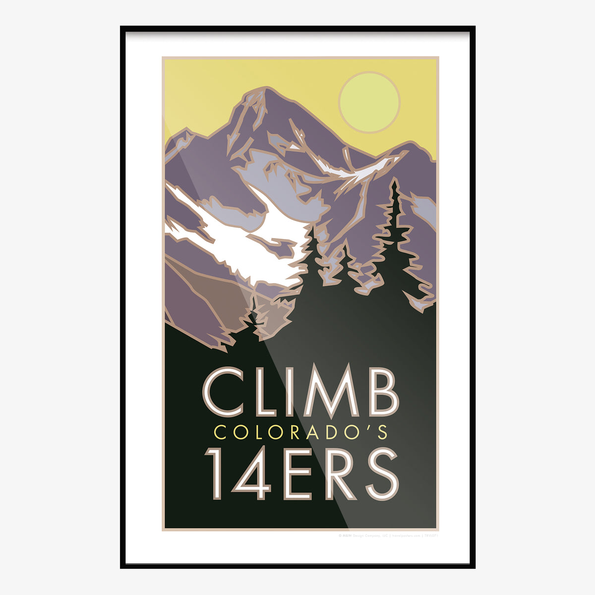 Climb Colorado's 14ers Travel Poster