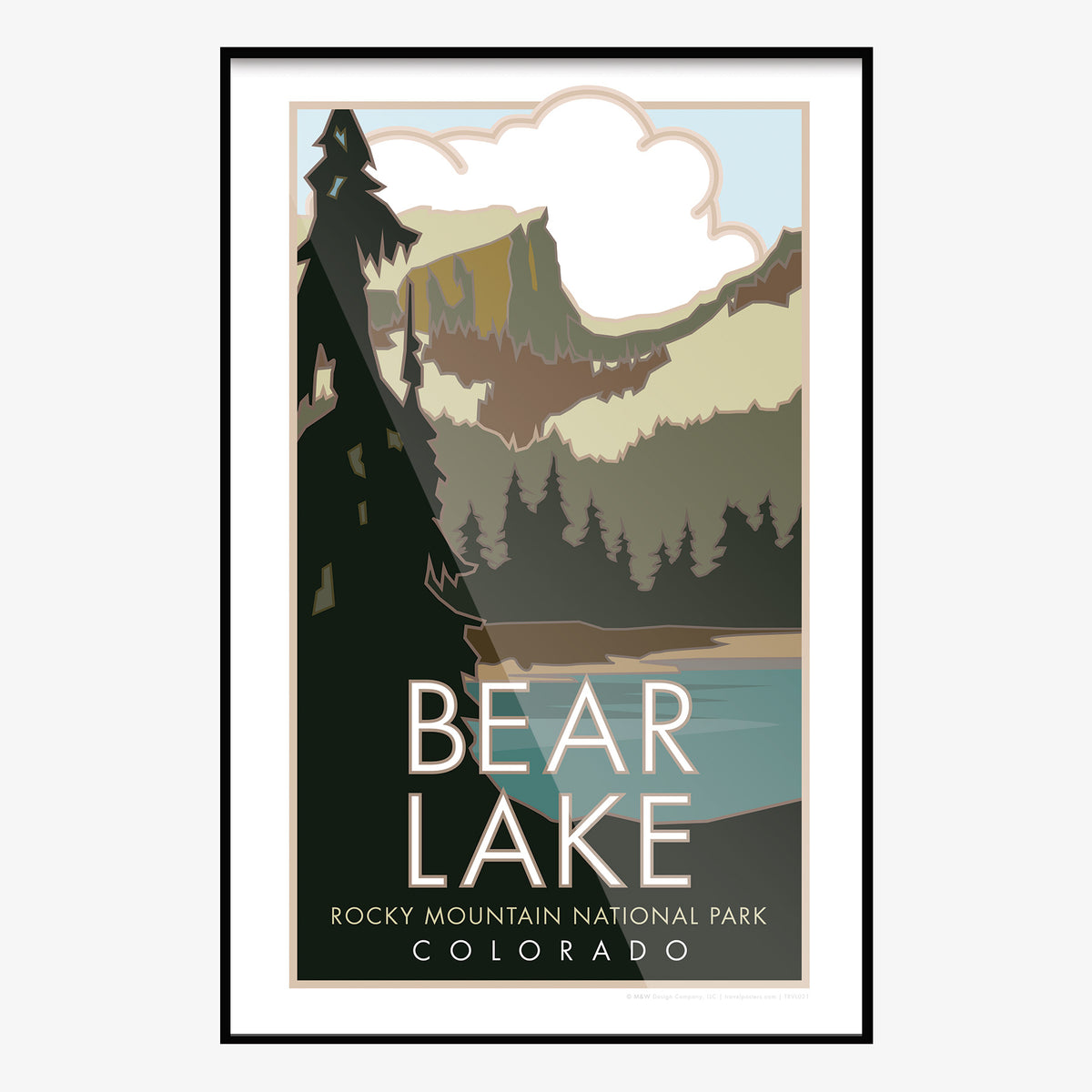 Bear Lake #2 Rocky Mountain National Park Colorado Travel Poster