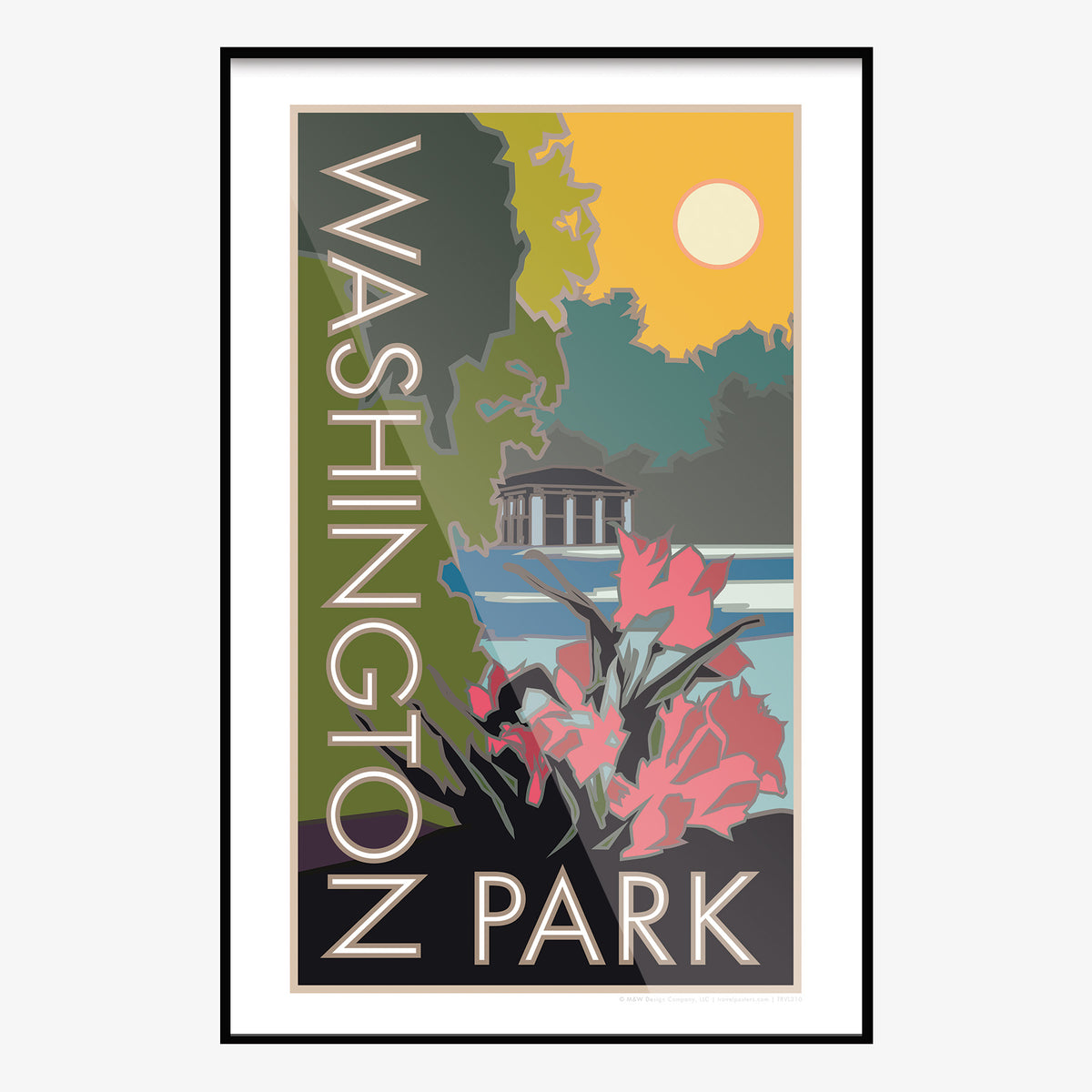 Washington Park Denver Colorado Travel Poster