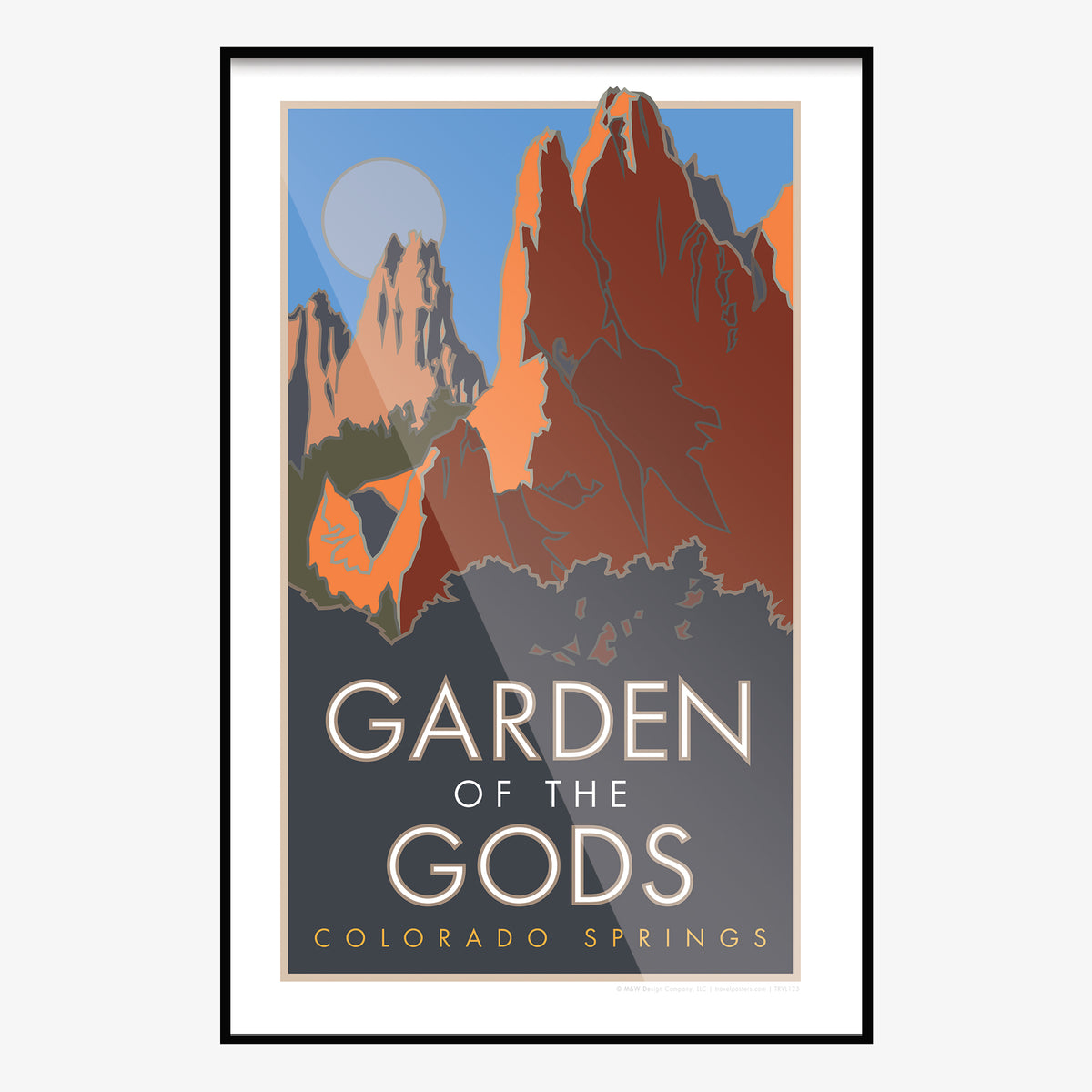 Garden of the Gods Colorado Travel Poster