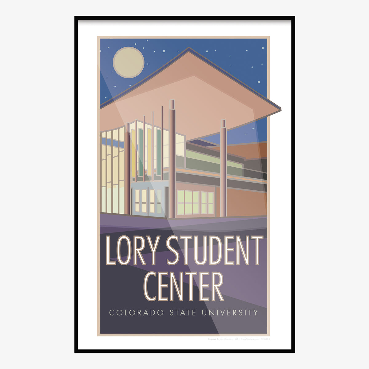 Lory Student Center CSU Colorado Travel Poster