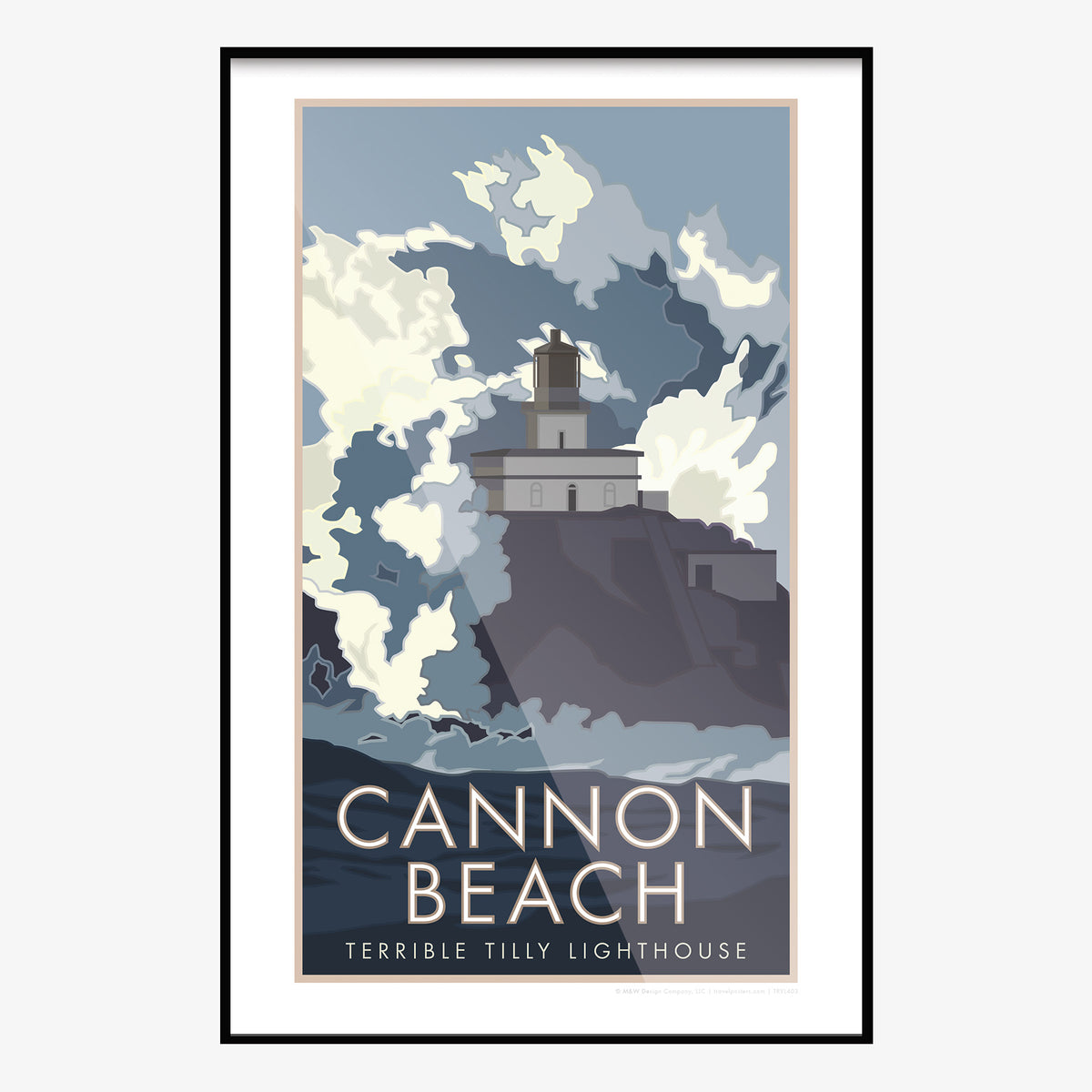 Terrible Tilly Lighthouse Oregon Travel Poster