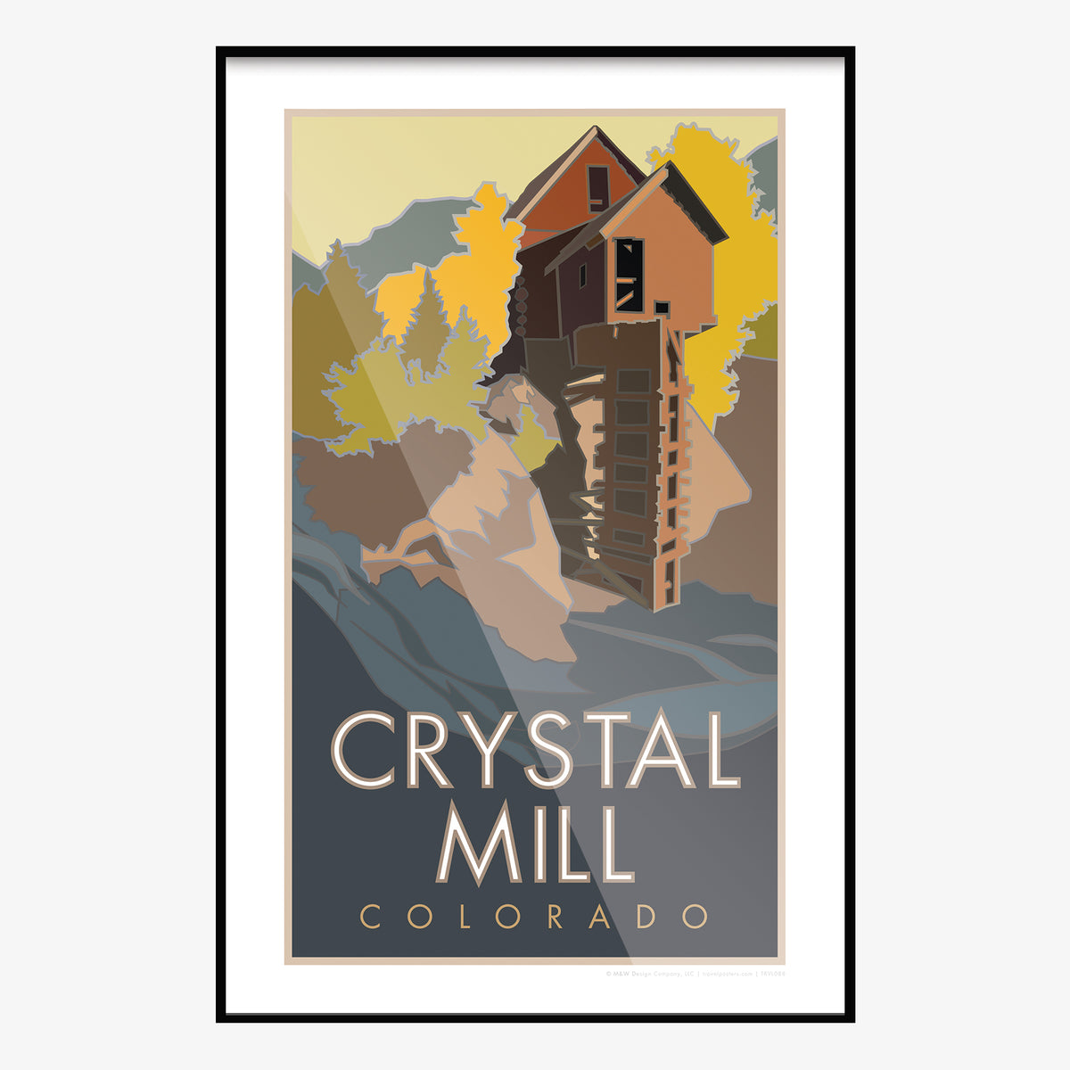 Crystal Mill Colorado Travel Poster