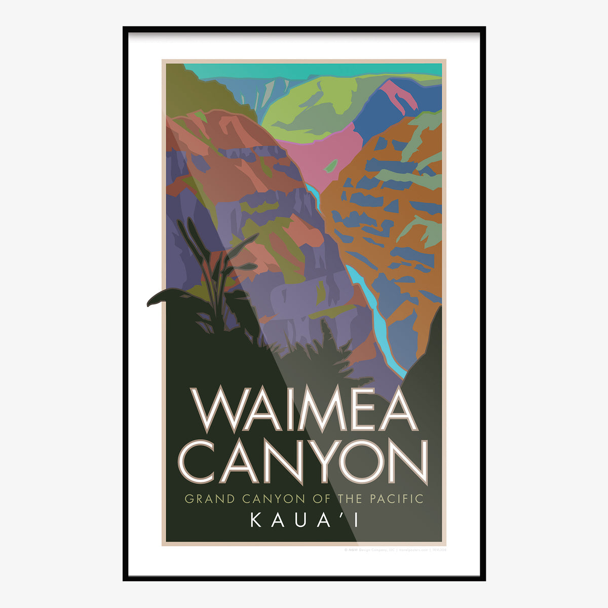 Waimea Canyon State Park Hawaii Travel Poster
