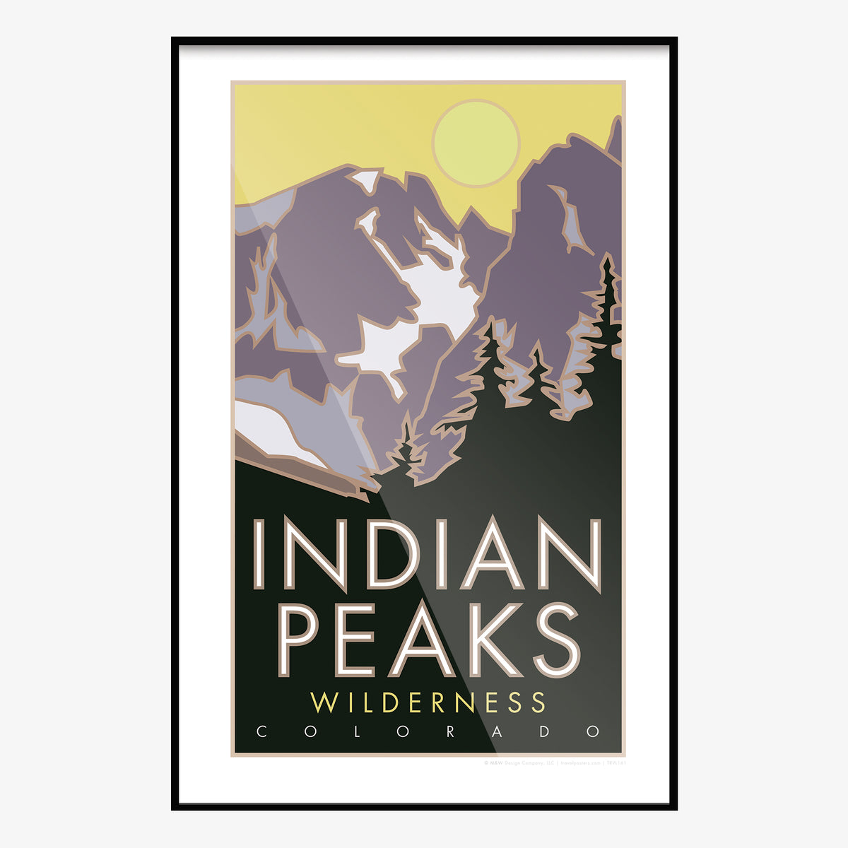 Indian Peaks Wilderness Colorado Travel Poster