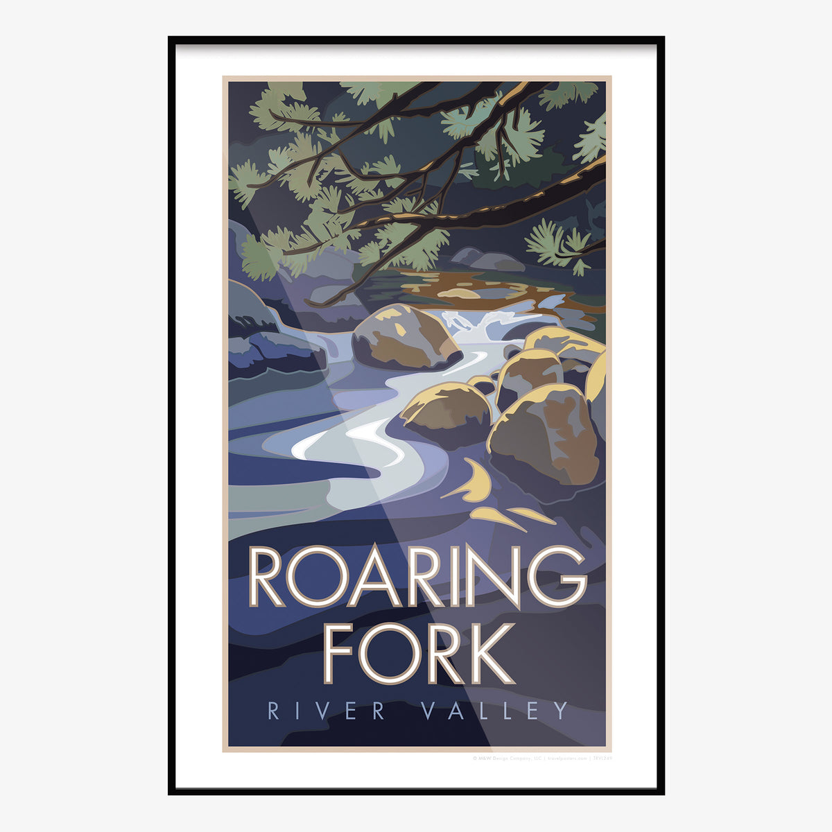 Roaring Fork River Valley Colorado Travel Poster