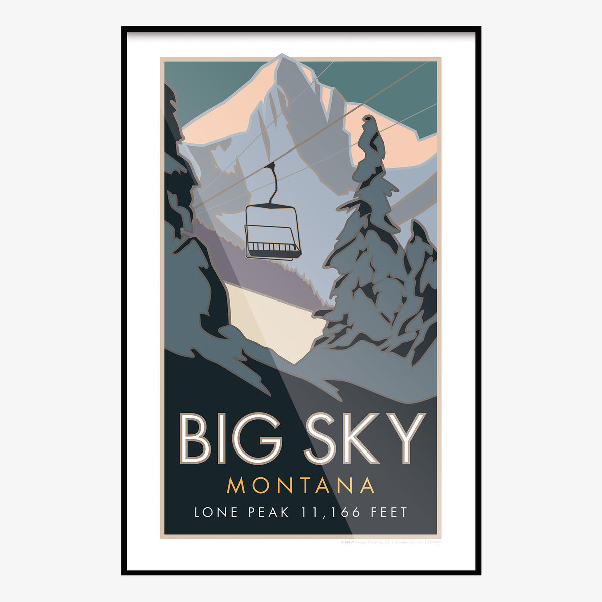 Big Sky Montana Travel Poster