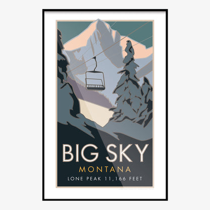Big Sky Montana Travel Poster