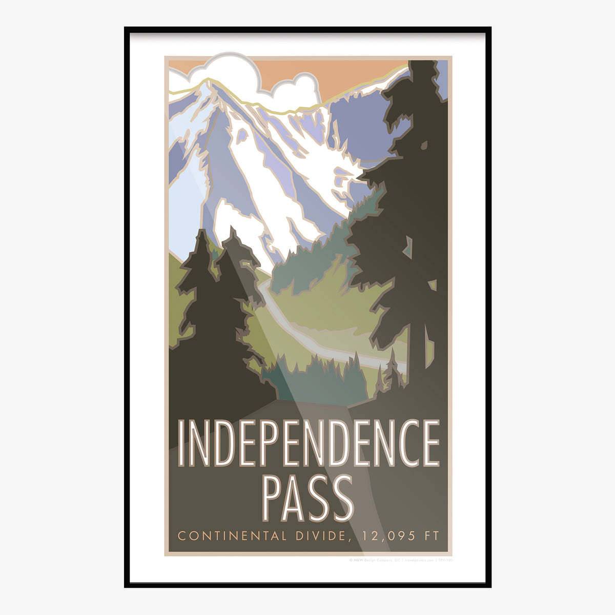 Independence Pass, Colorado Travel Poster