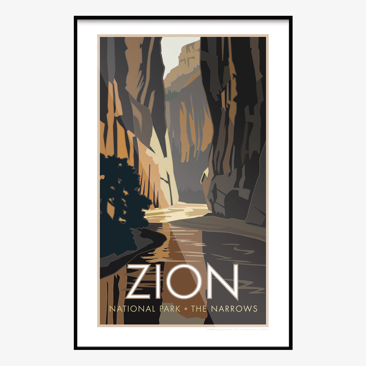 Zion National Park The Narrows Utah Travel Poster