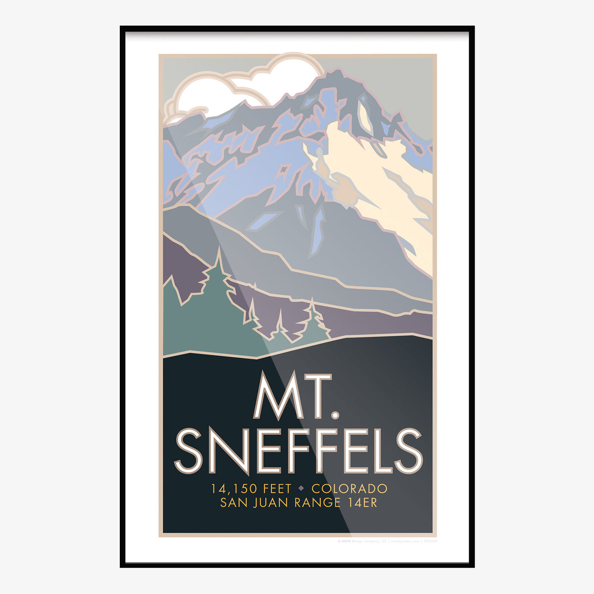 Mt. Sneffels Colorado Colorado 14er Travel Poster