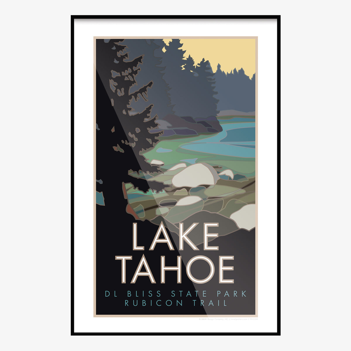 Lake Tahoe D.L. Bliss State Park Travel Poster