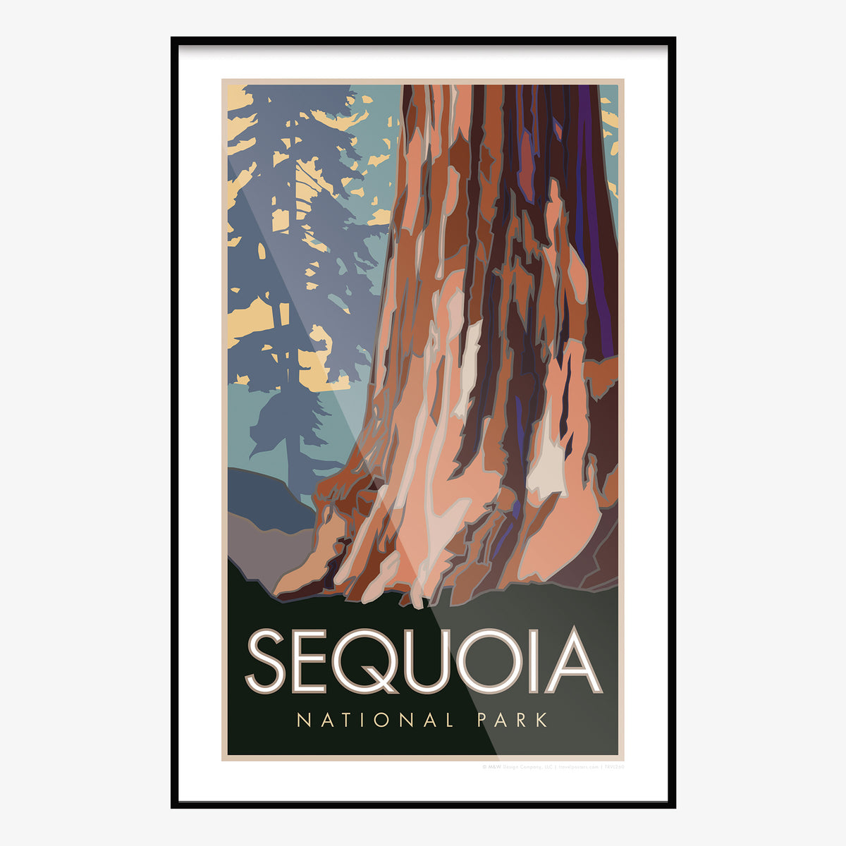 Sequoia National Park Forest View California Travel Poster