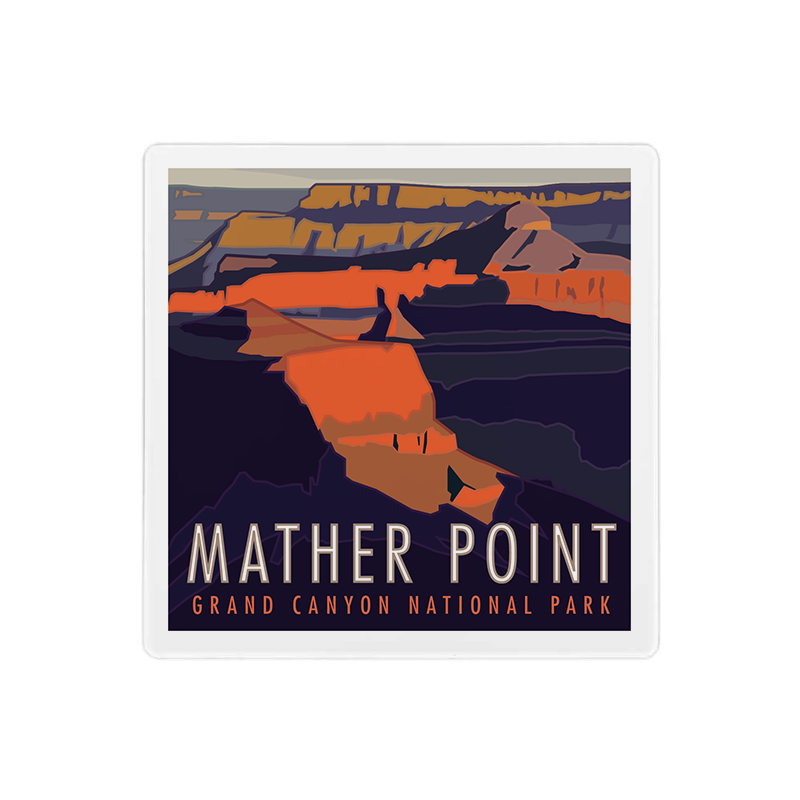 Mather Point - Grand Canyon - 4" x 4" Sandstone Coaster