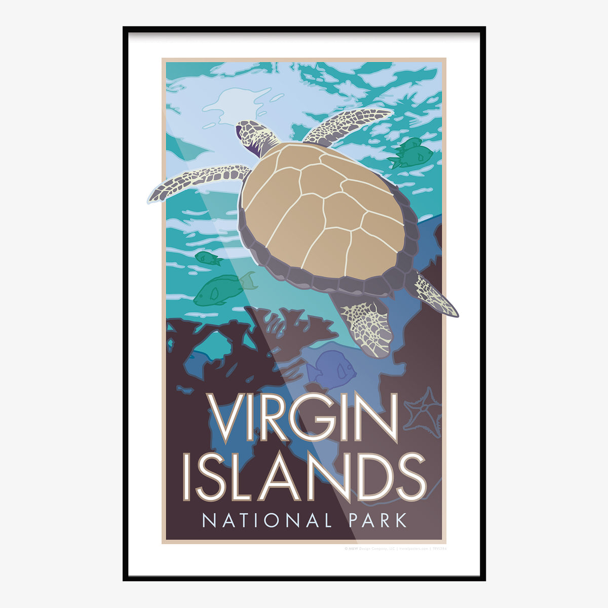 US Virgin Islands National Park Travel Poster