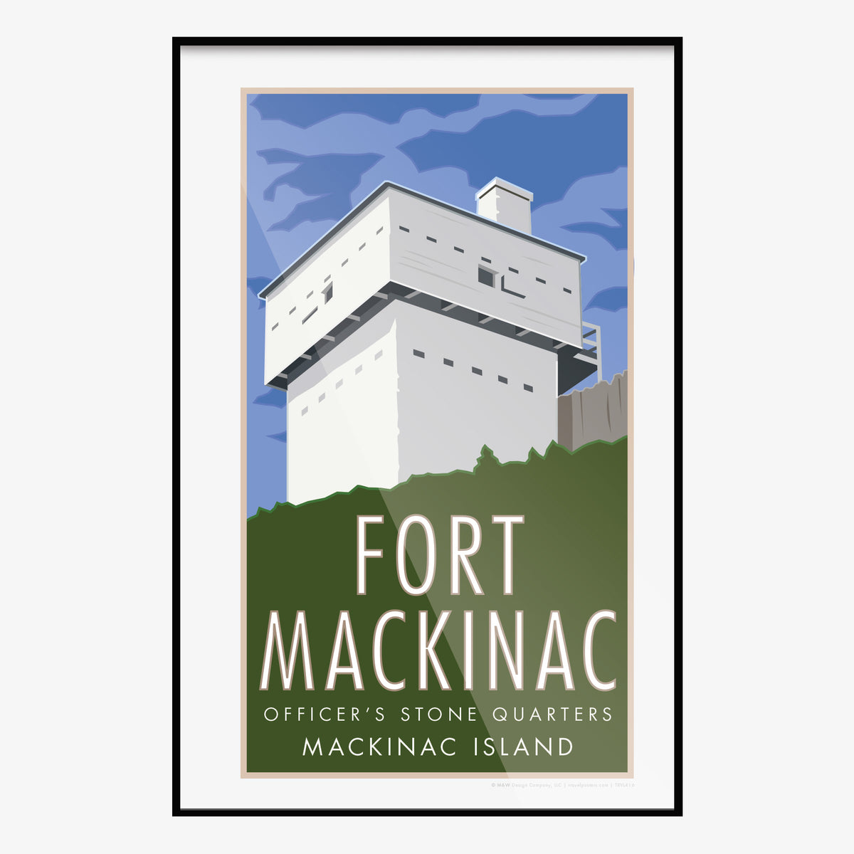 Fort Mackinac Michigan Travel Poster