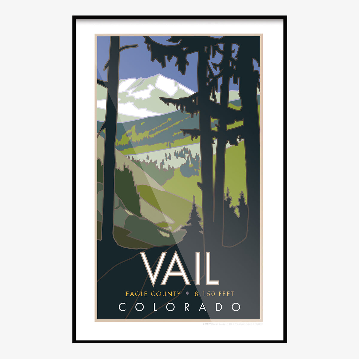 Vail Basin Summer Colorado Travel Poster