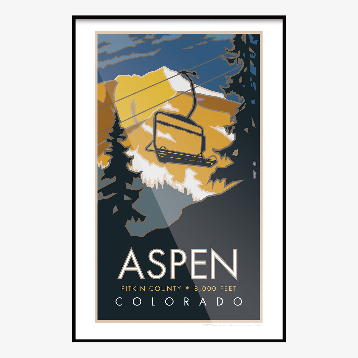 Aspen Colorado Travel Poster