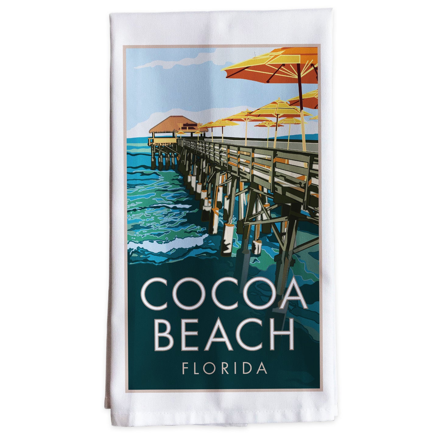 Cocoa Beach Pier - Cocoa Beach - Tea Towel