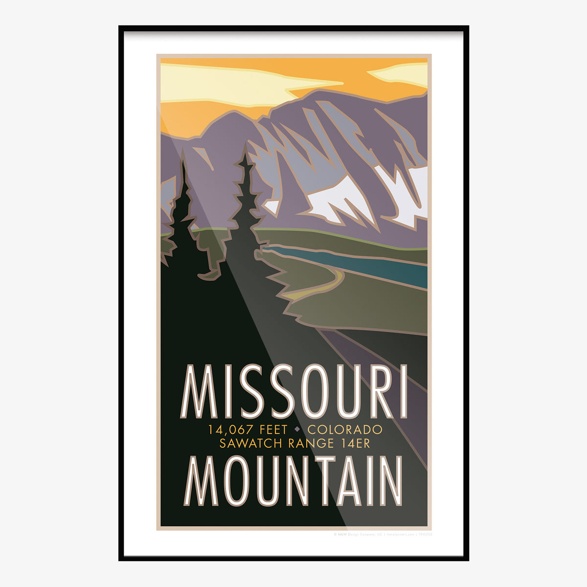 Missouri Mountain Colorado 14er Travel Poster
