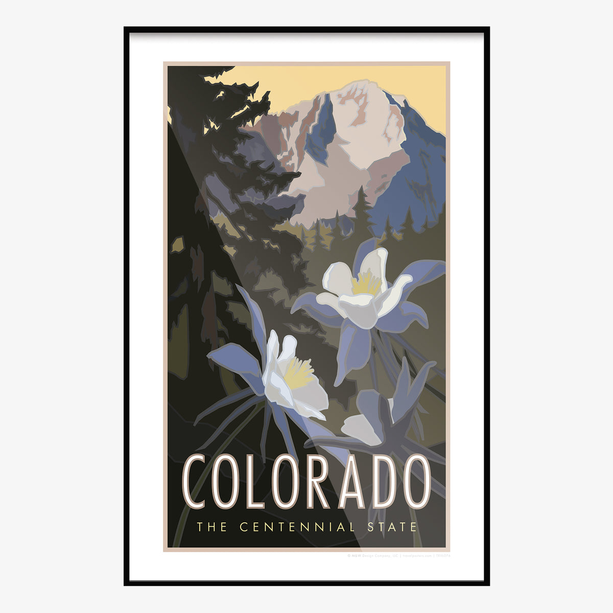 Colorado The Centennial State Travel Poster
