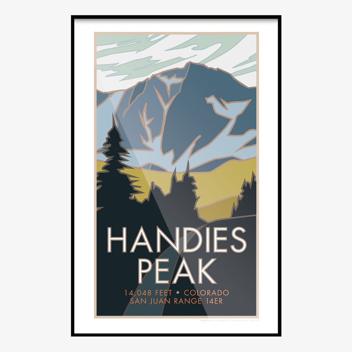 Handies Peak Colorado Colorado 14er Travel Poster