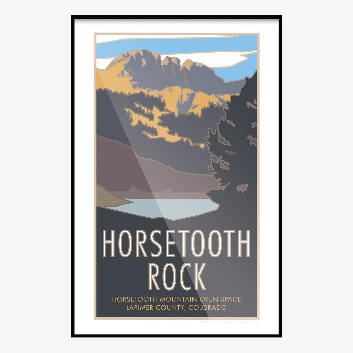 Horsetooth Rock Colorado Travel Poster