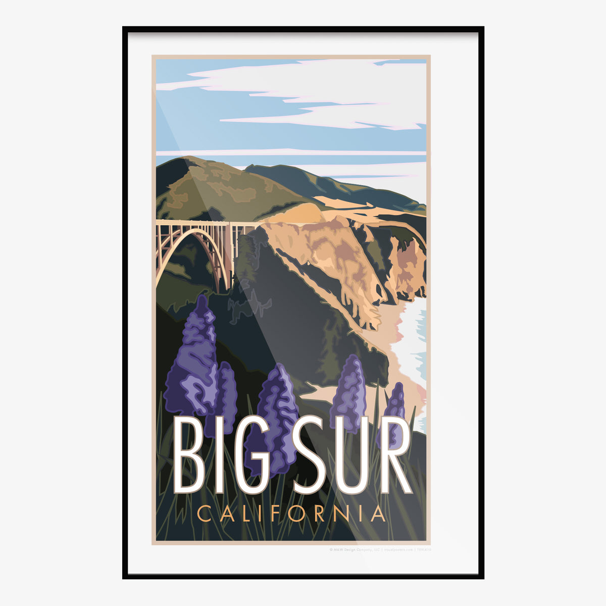 Big Sur Bixby Bridge California Travel Poster