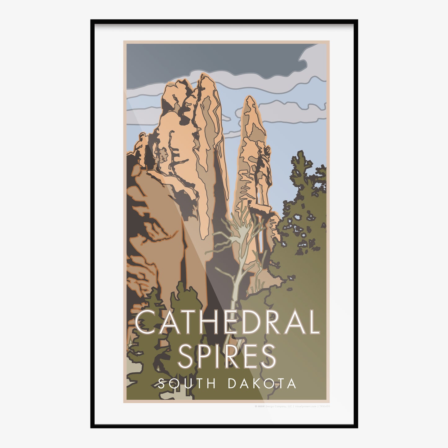 Cathedral Spires - Black Hills - Poster