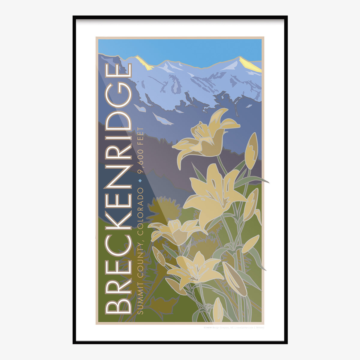 Breckenridge Colorado Summer Lilies Travel Poster