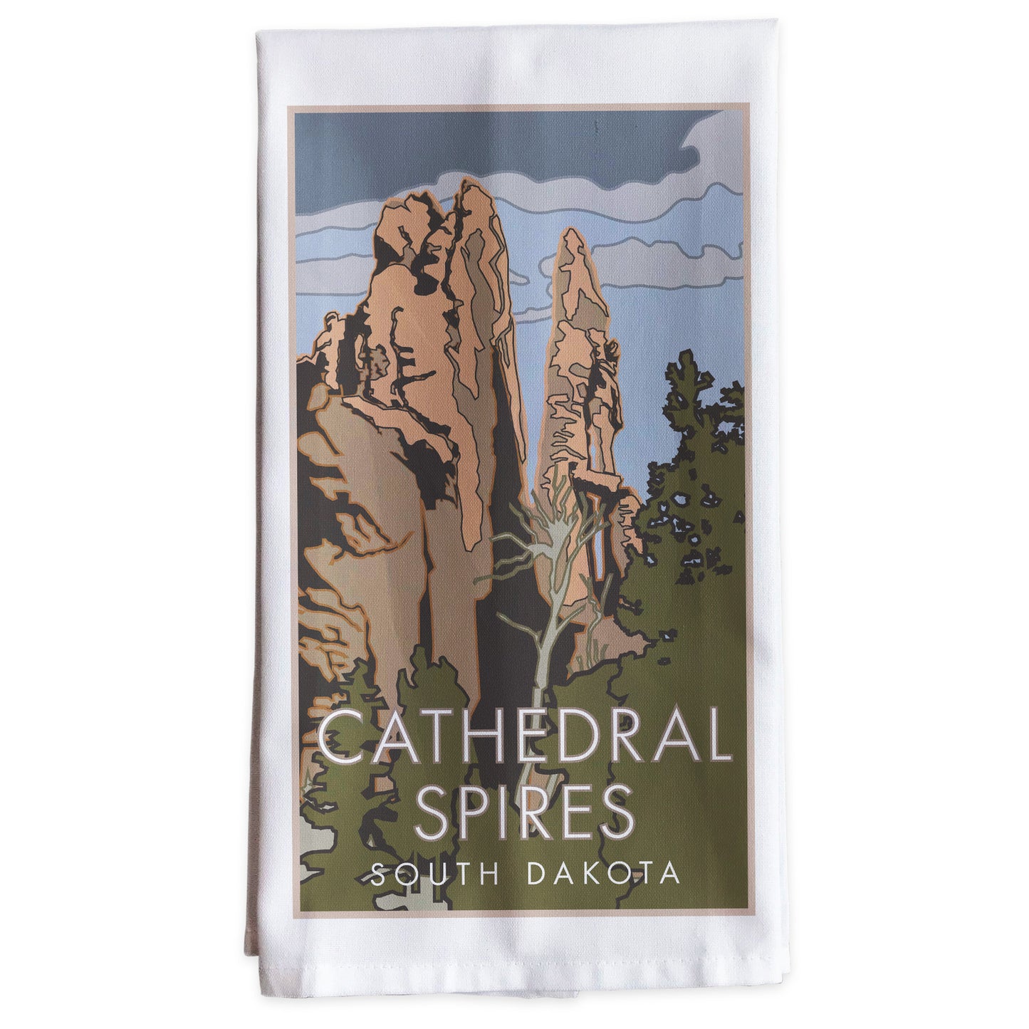 Cathedral Spires - Black Hills - Tea Towel