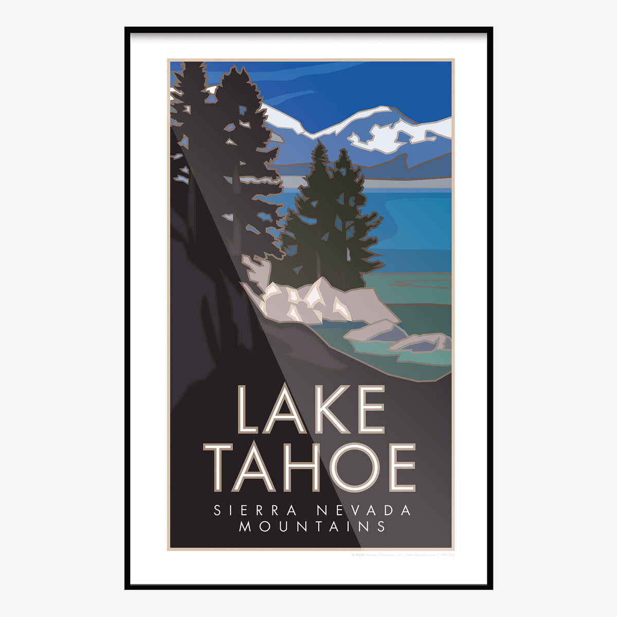 Lake Tahoe California Travel Poster