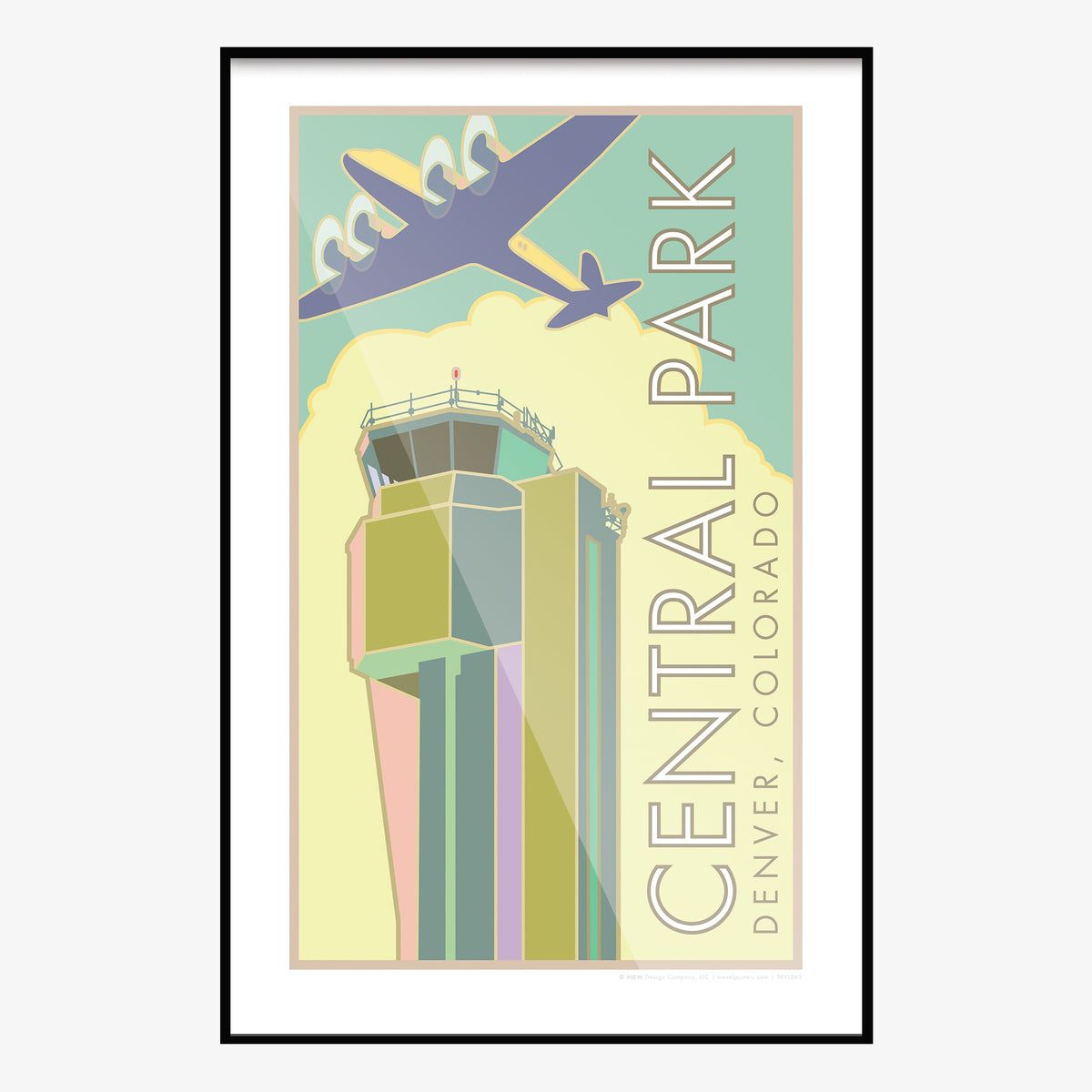 Central Park Denver Colorado Travel Poster