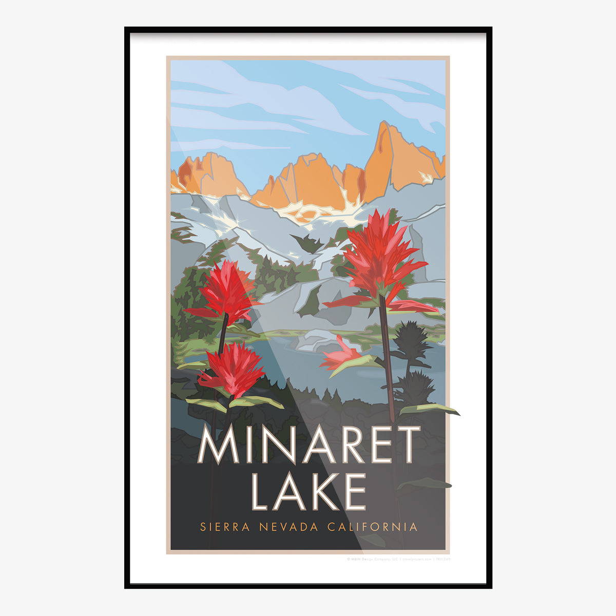 Minaret Lake Travel Poster