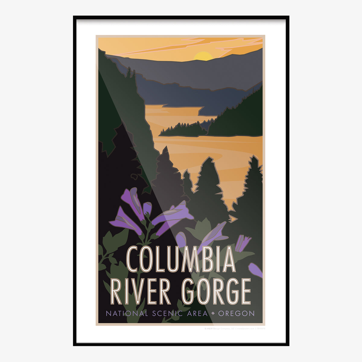 Columbia River Gorge National Scenic Area Travel Poster