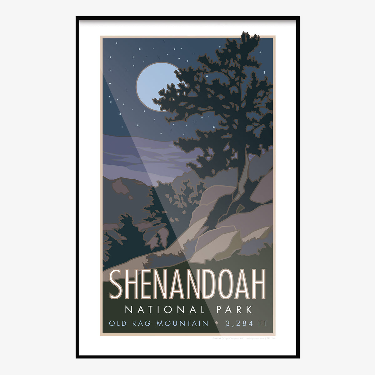 Shenandoah National Park Old Rag Mountain Virginia Travel Poster