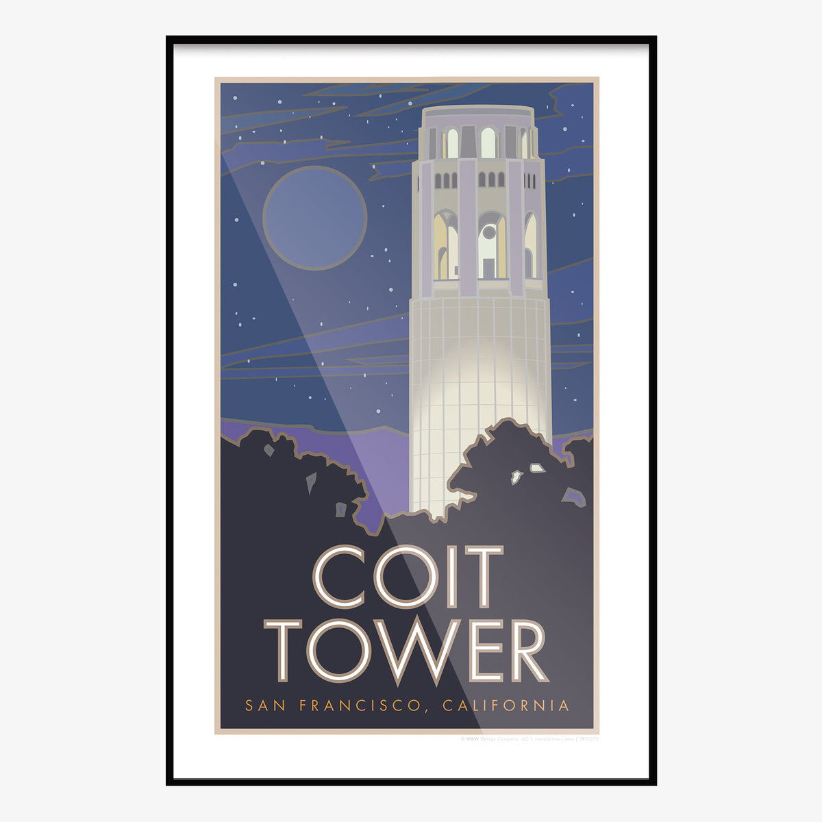 Coit Tower San Francisco California Travel Poster