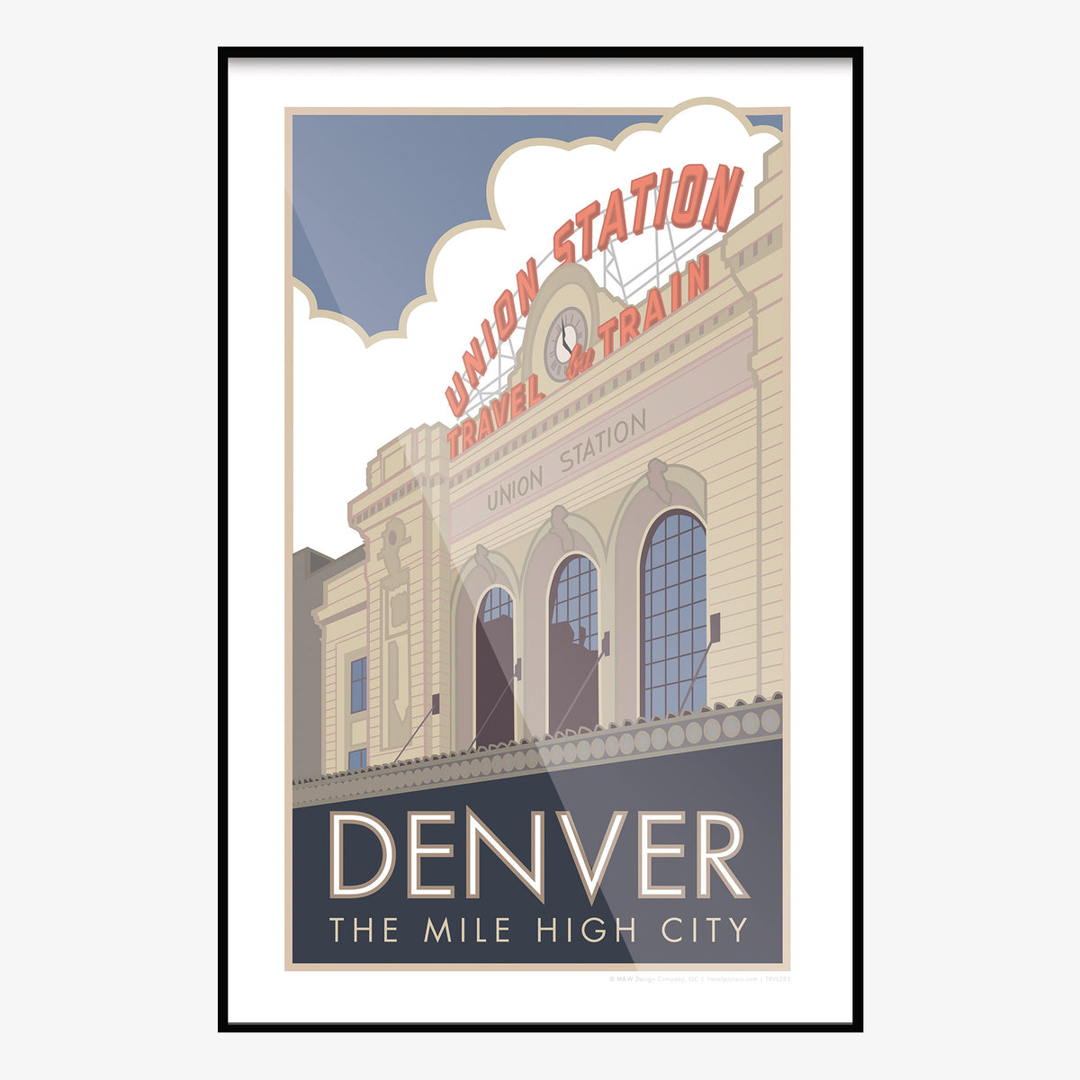 Union Station Summer Exterior Denver Colorado Travel Poster