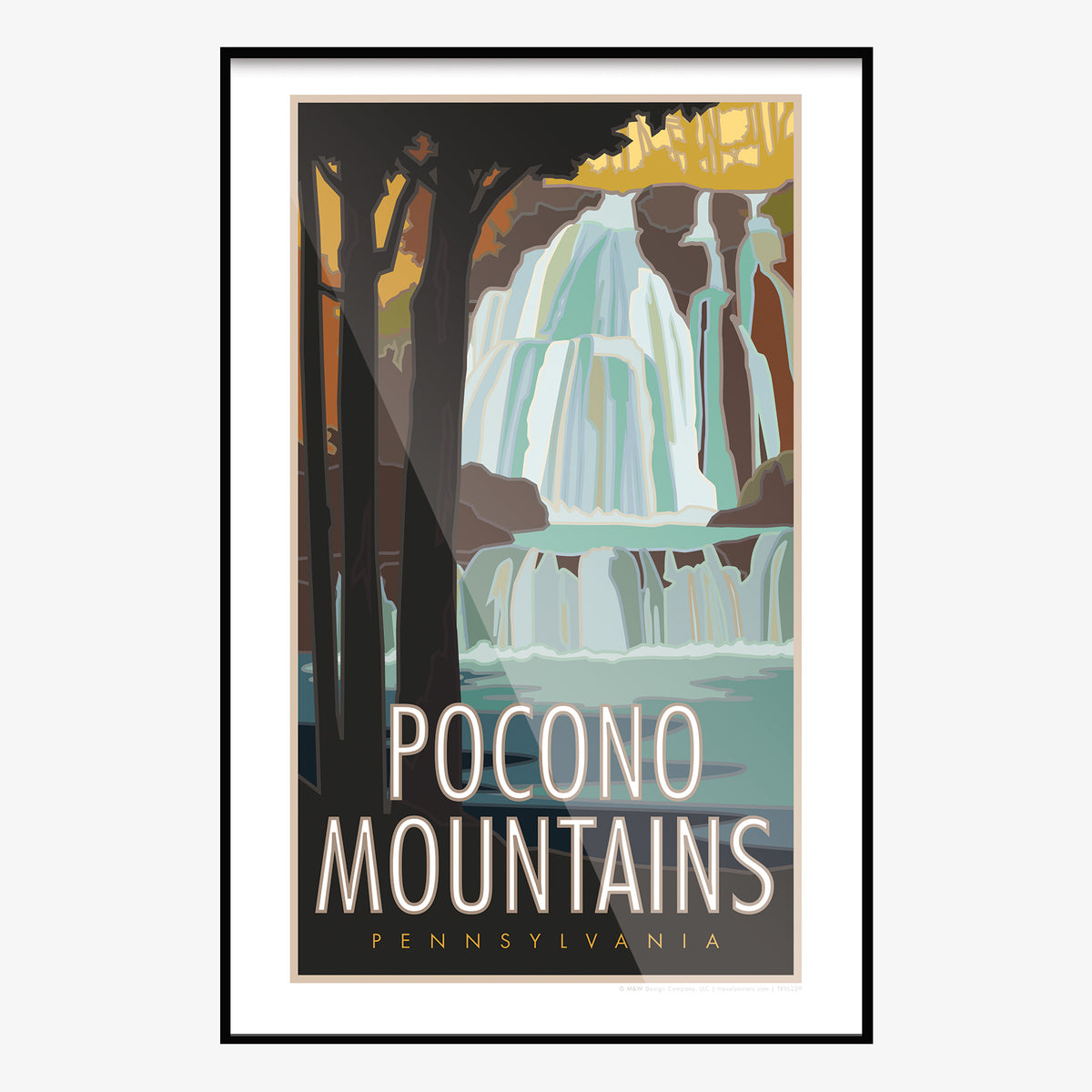 Pocono Mountains Pennsylvania Travel Poster