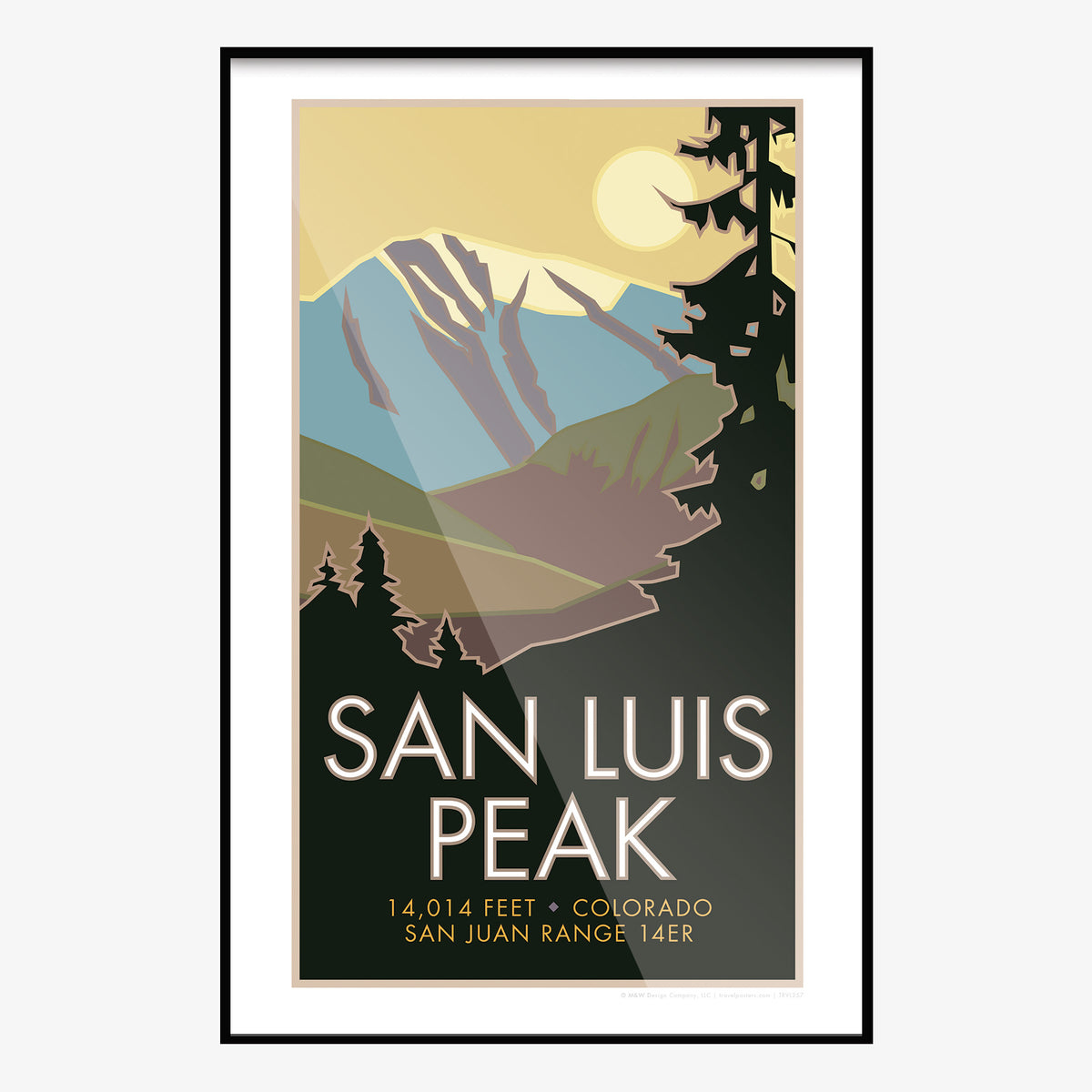 San Luis Peak Colorado 14er Travel Poster