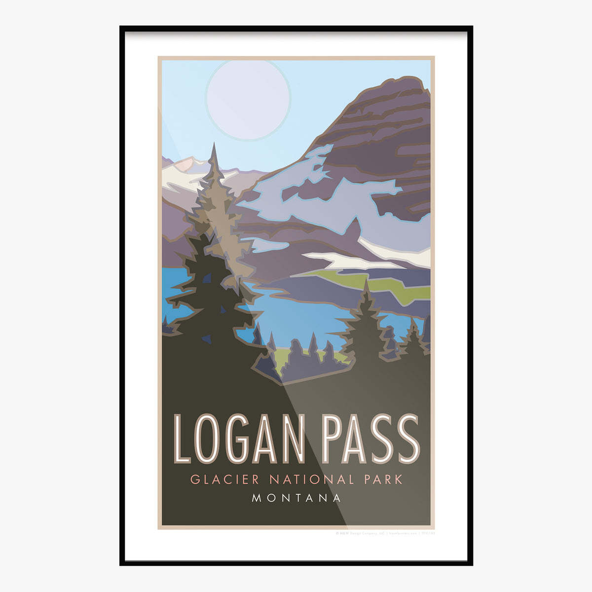 Logan Pass Glacier National Park Montana Travel Poster