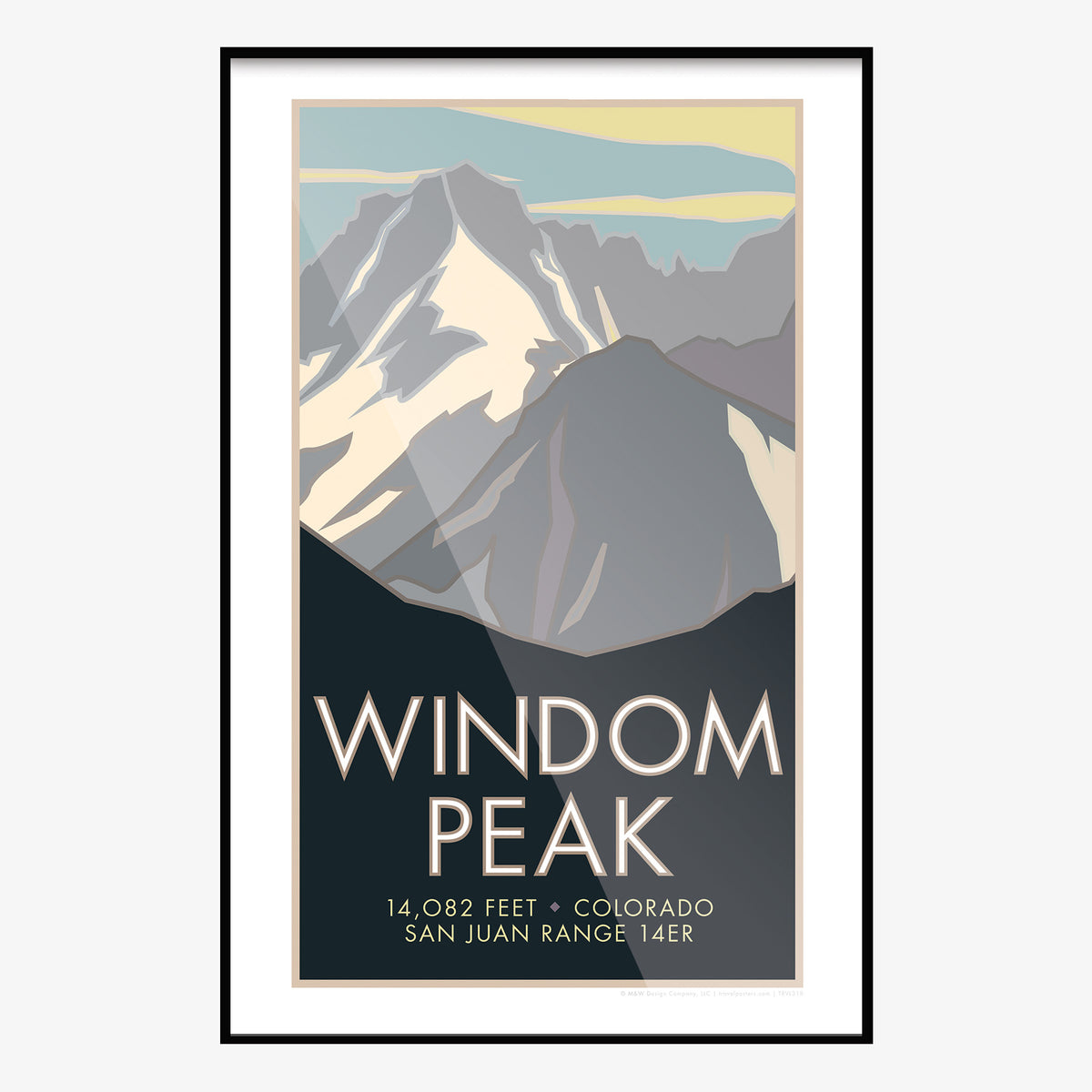 Windom Peak  Colorado 14er Travel Poster