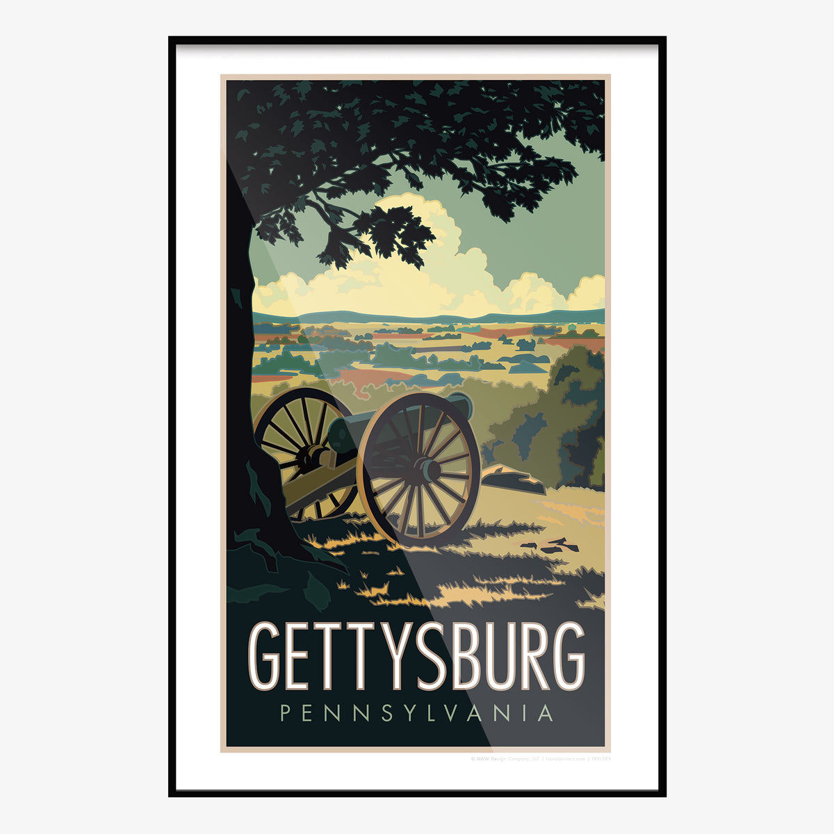 Gettysburg Battlefield Pennsylvania Travel Poster