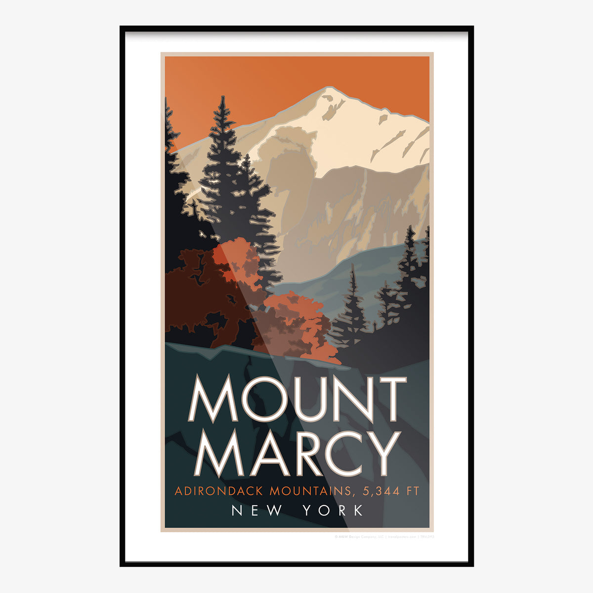Mount Marcy New York Travel Poster